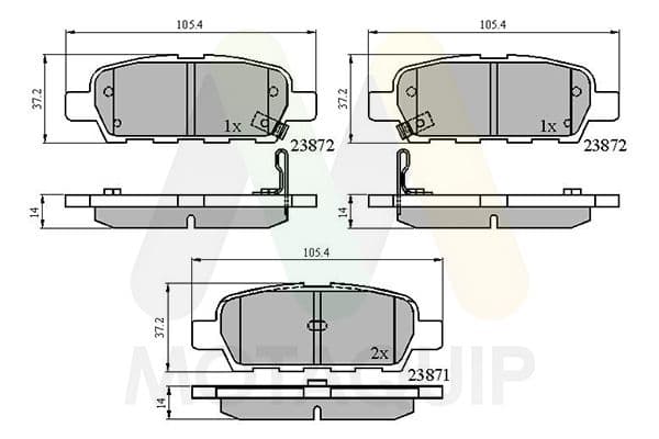 set placute frana,frana disc MOTAQUIP LVXL1086