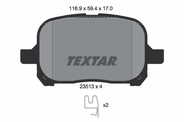 set placute frana,frana disc TEXTAR 2351302
