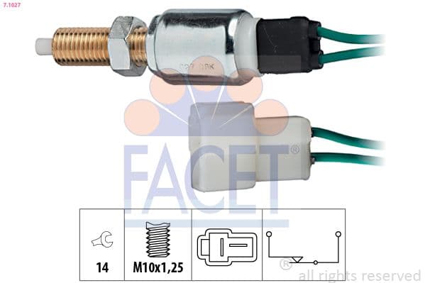 Comutator lumini frana FACET Made in Italy - OE Equivalent 7.1027