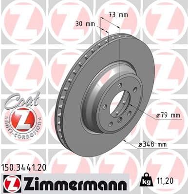 Disc frana ZIMMERMANN 150.3441.20