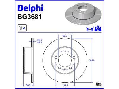 Disc frana DELPHI BG3681