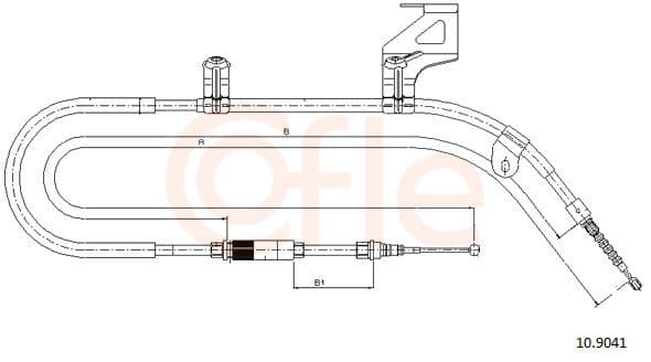 Cablu, frana de parcare COFLE 10.9041