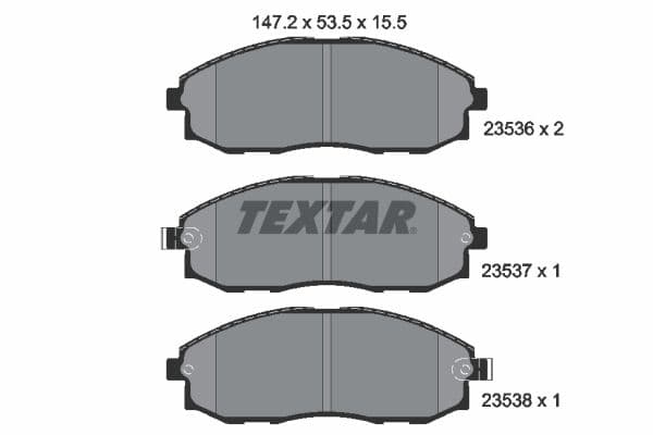 set placute frana,frana disc TEXTAR 2353601