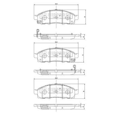 set placute frana,frana disc NIPPARTS N3601101