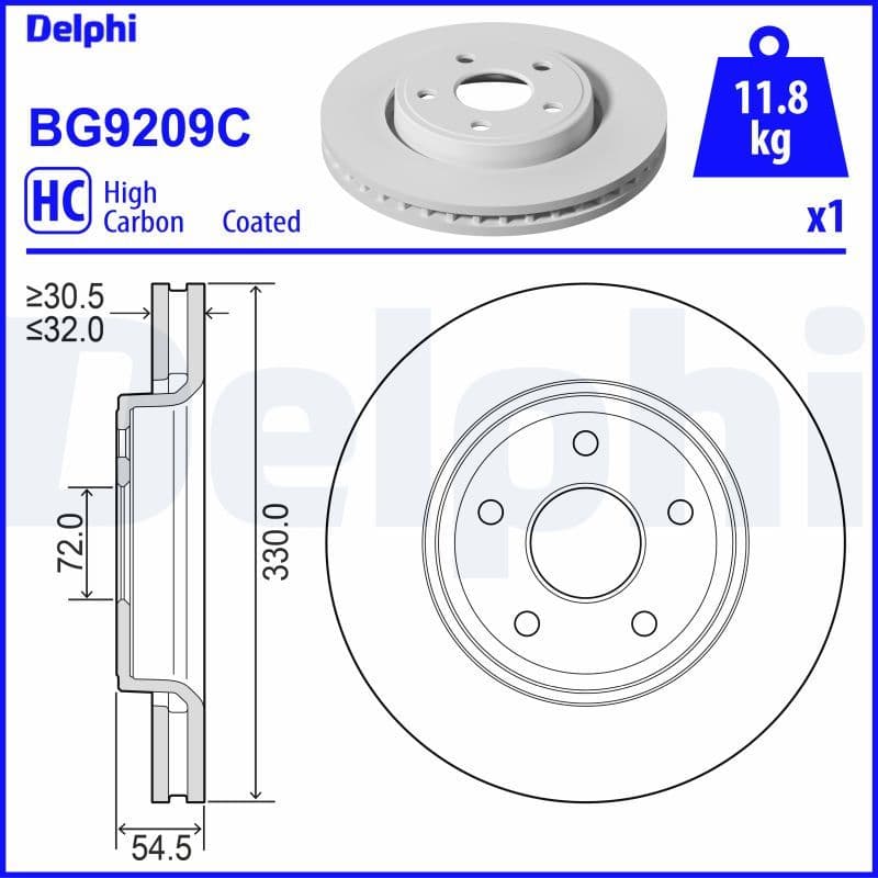 Disc frana DELPHI BG9209C