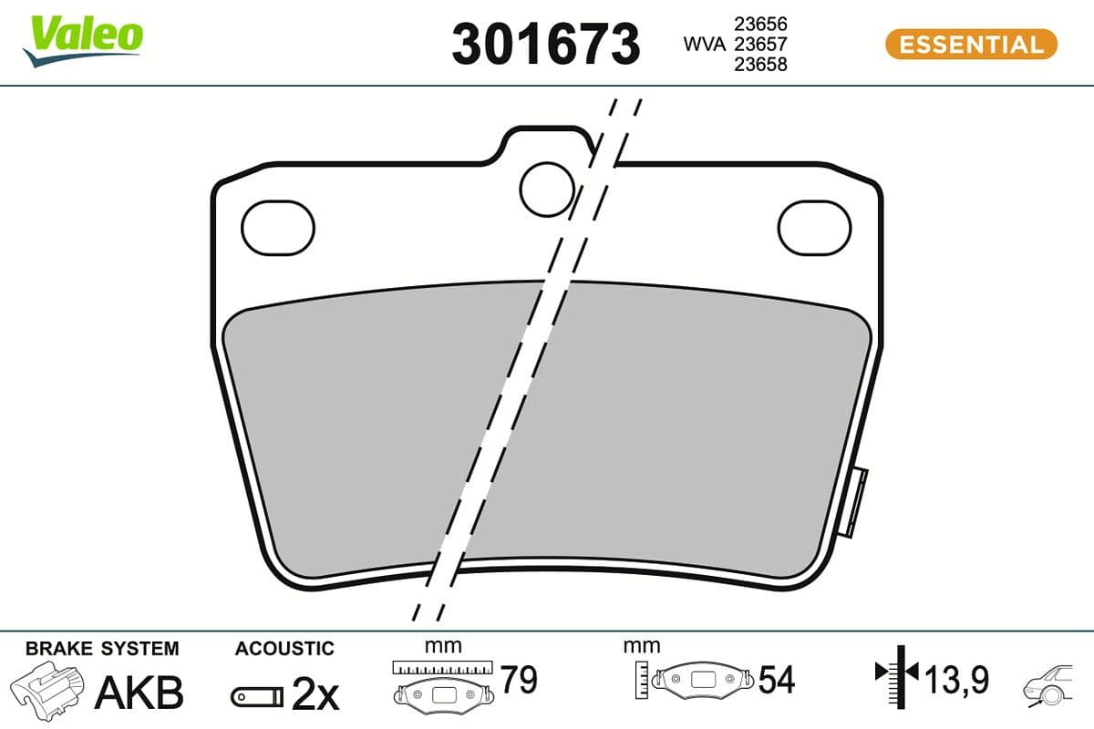 set placute frana,frana disc VALEO 301673