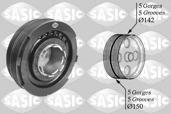 Fulie curea, arbore cotit SASIC 2156038