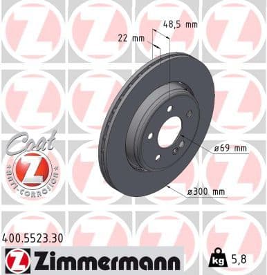 Disc frana ZIMMERMANN FORMULA S 400.5523.30