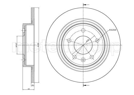 Disc frana METELLI 23-1004C