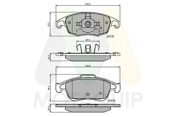 set placute frana,frana disc MOTAQUIP LVXL1372