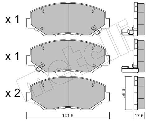 set placute frana,frana disc METELLI 22-0606-0