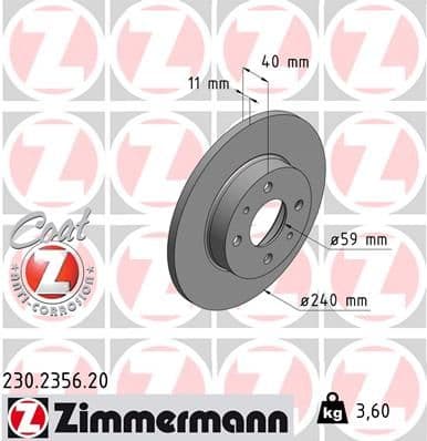 Disc frana ZIMMERMANN COAT Z 230.2356.20