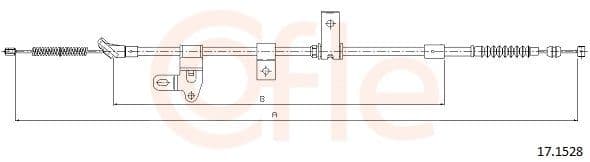 Cablu, frana de parcare COFLE 17.1528