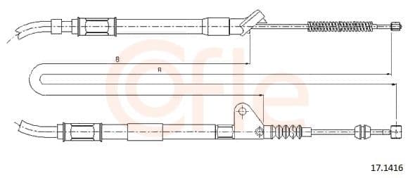 Cablu, frana de parcare COFLE 17.1416