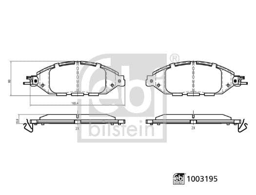set placute frana,frana disc FEBI BILSTEIN 1003195
