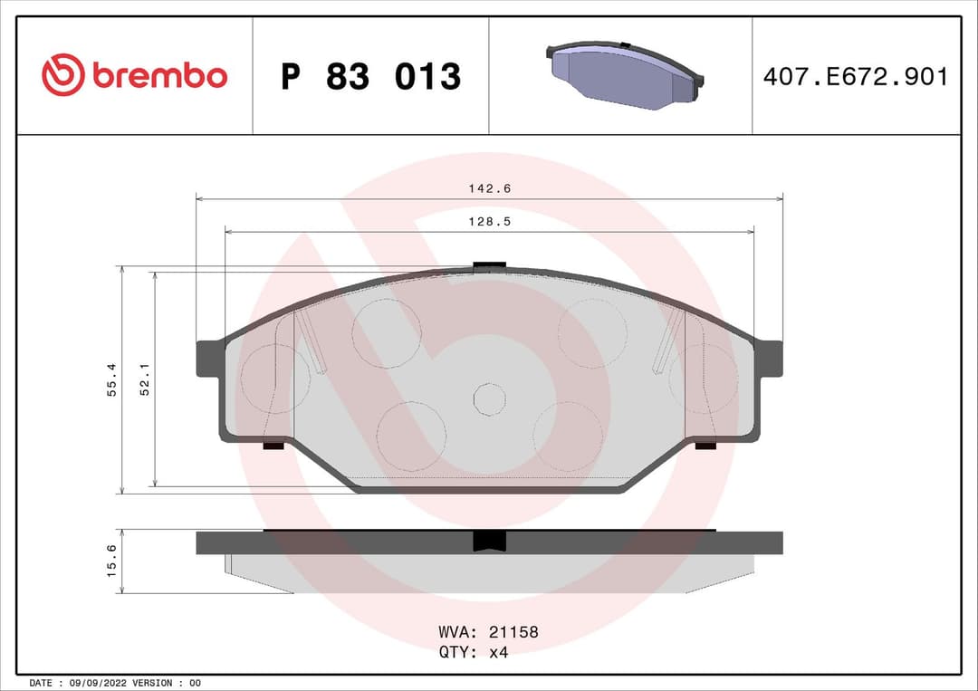 set placute frana,frana disc BREMBO PRIME LINE P 83 013