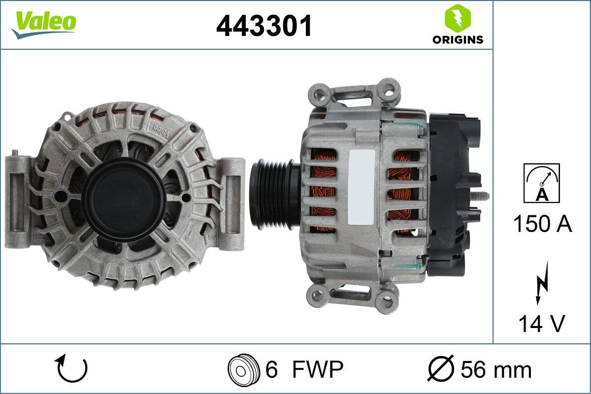 Generator / Alternator VALEO 443301