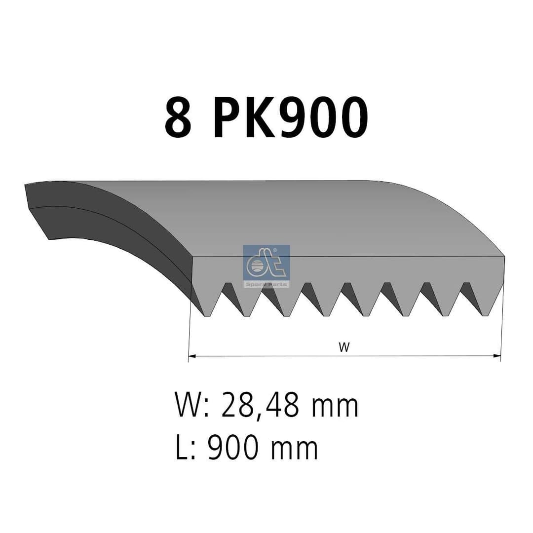Curea transmisie cu caneluri DT Spare Parts 2.15368