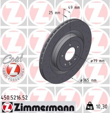 Disc frana ZIMMERMANN SPORT Z 450.5216.52