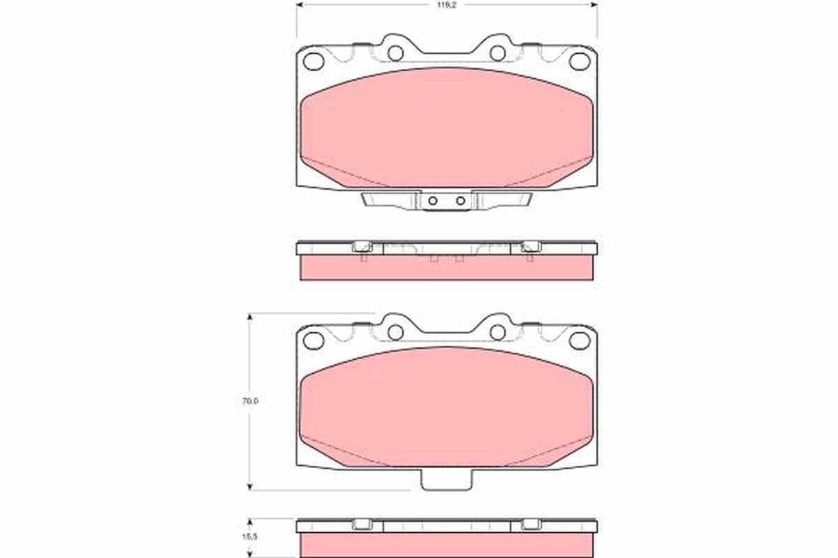 set placute frana,frana disc TRW GDB3307