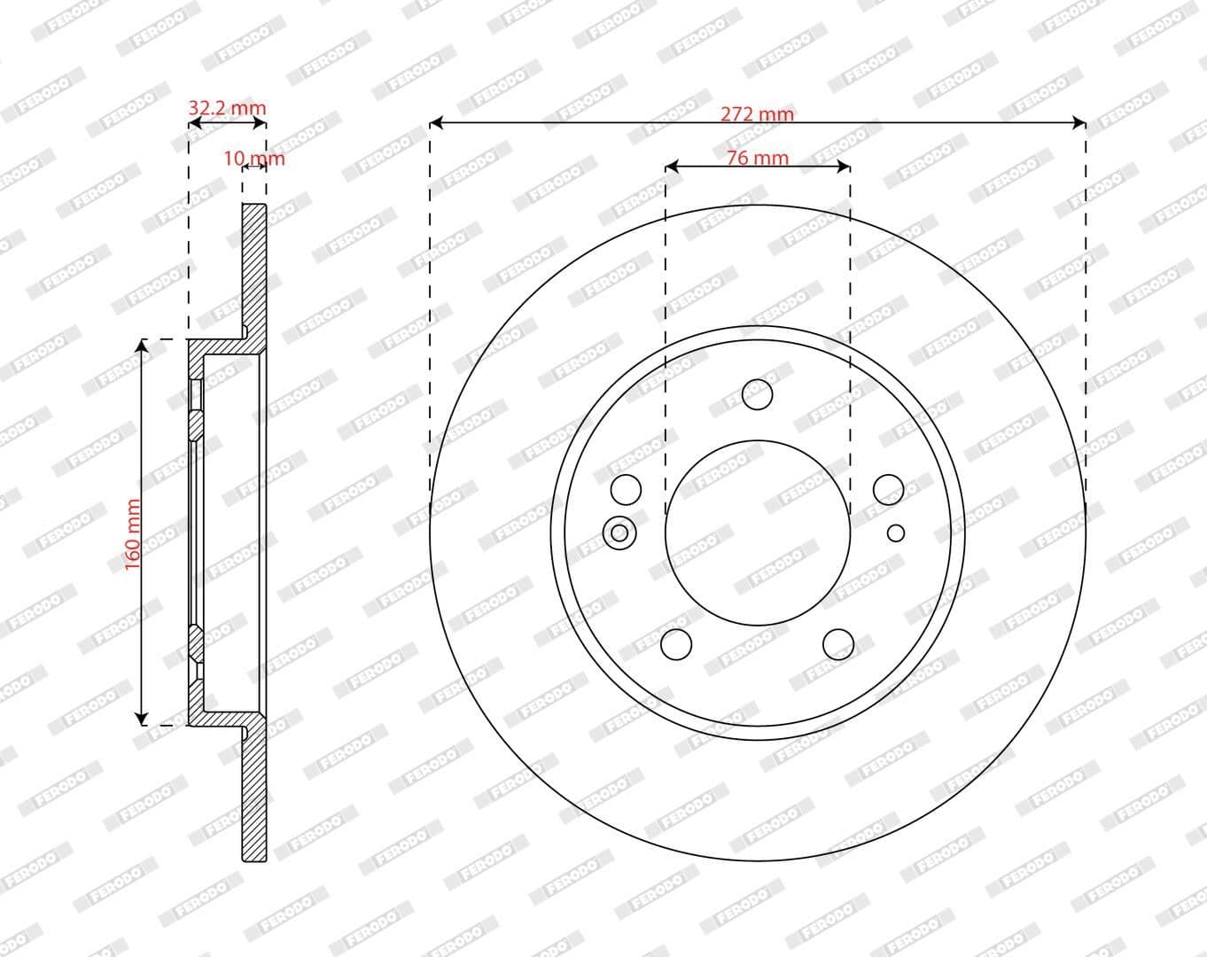 Disc frana FERODO PREMIER DDF2983C