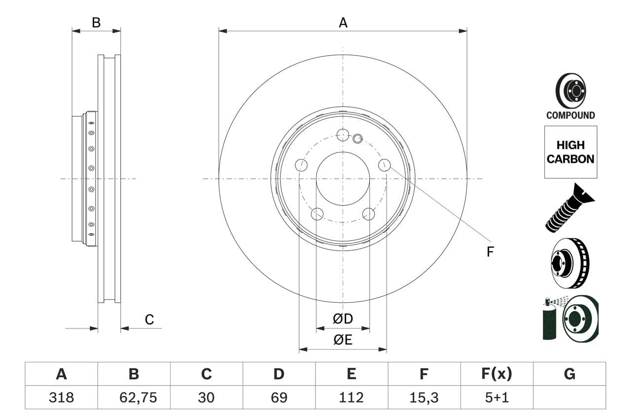 Disc frana BOSCH 0 986 479 G34