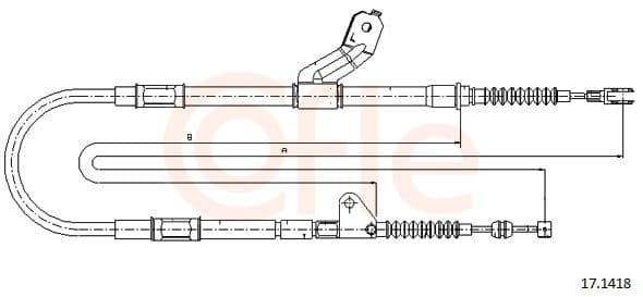 Cablu, frana de parcare COFLE 17.1418