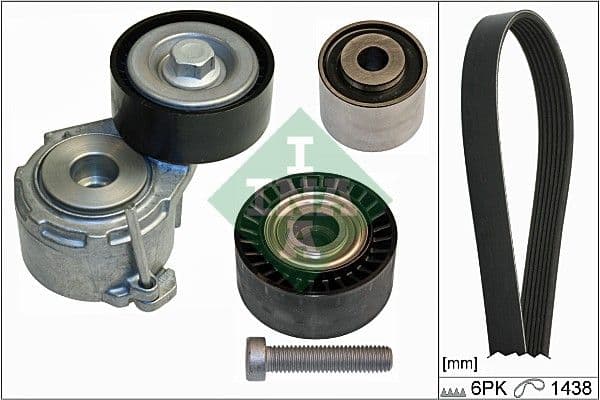 Set curea transmisie cu caneluri Schaeffler INA 529 0107 10