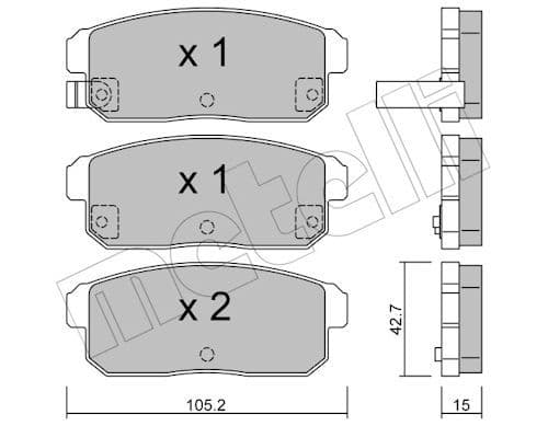 set placute frana,frana disc METELLI 22-0733-0