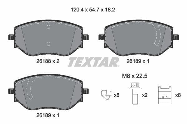 set placute frana,frana disc TEXTAR Q+ 2618801
