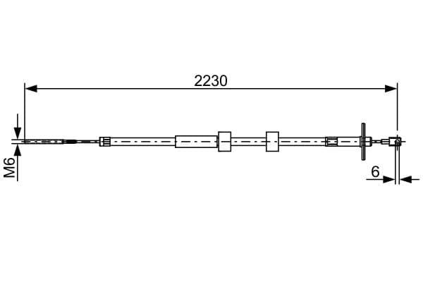 Cablu, frana de parcare BOSCH 1 987 482 500