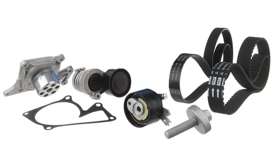 Pompă de apă + set curea dințată/trapezoidală SKF VKMC 16001