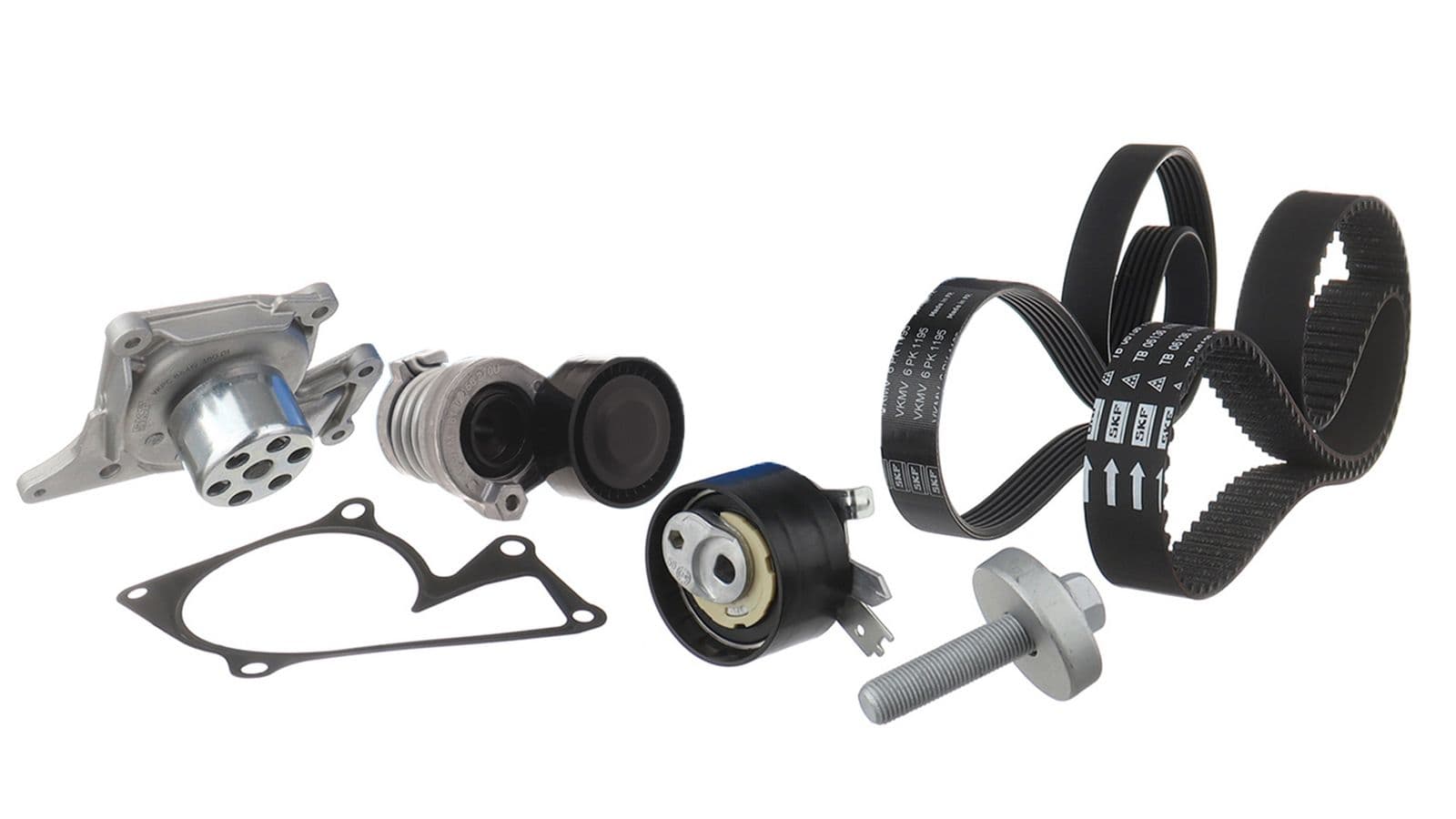 Pompă de apă + set curea dințată/trapezoidală SKF VKMC 16001