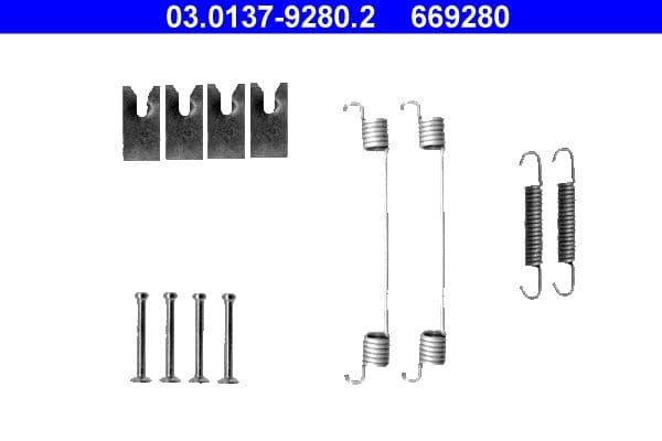 Set accesorii, sabot de frana ATE 03.0137-9280.2
