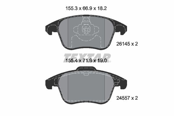 set placute frana,frana disc TEXTAR 2614501