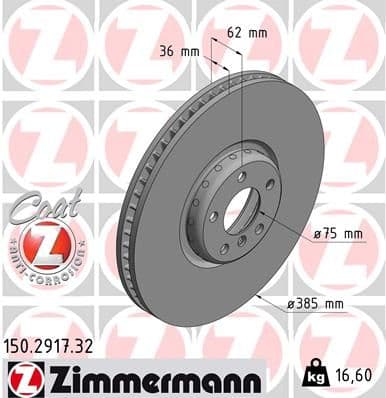 Disc frana ZIMMERMANN FORMULA F 150.2917.32