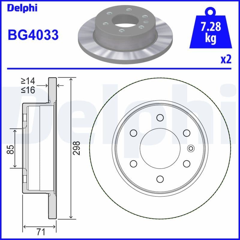 Disc frana DELPHI BG4033
