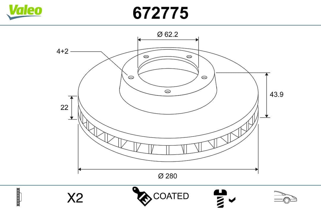 Disc frana VALEO 672775
