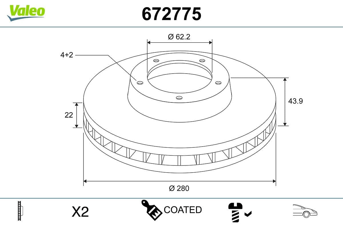 Disc frana VALEO 672775
