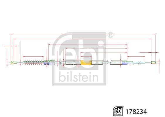Cablu, frana de parcare FEBI BILSTEIN 178234