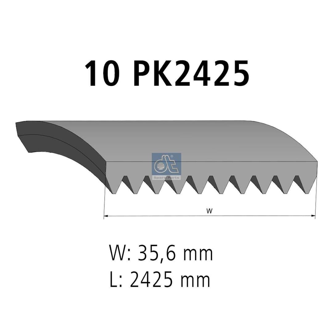 Curea transmisie cu caneluri DT Spare Parts 4.81010