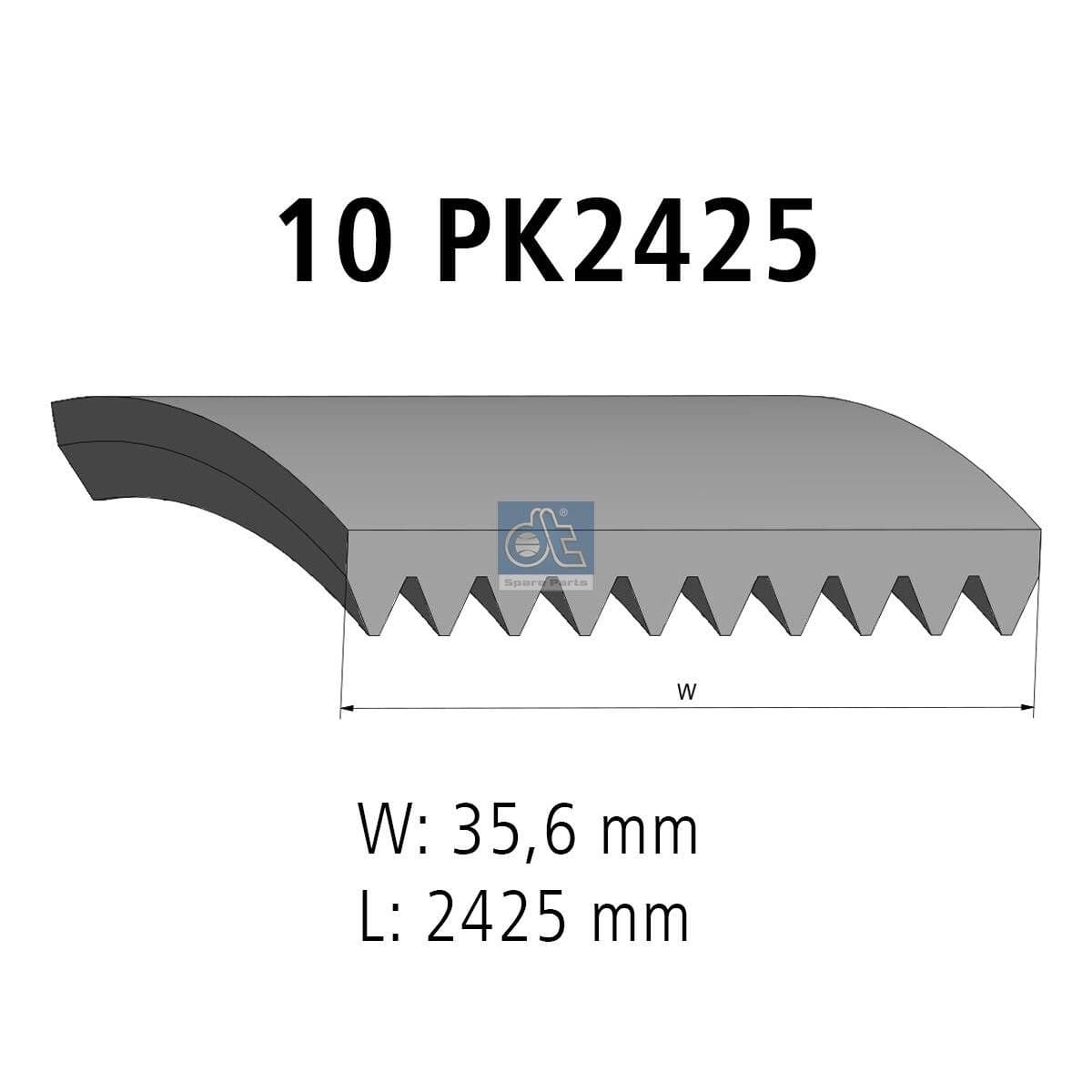 Curea transmisie cu caneluri DT Spare Parts 4.81010