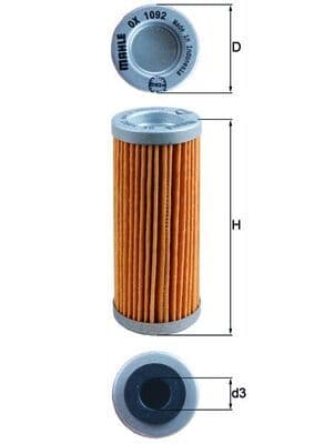 Filtru ulei MAHLE OX 1092