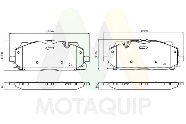 set placute frana,frana disc MOTAQUIP LVXL1920