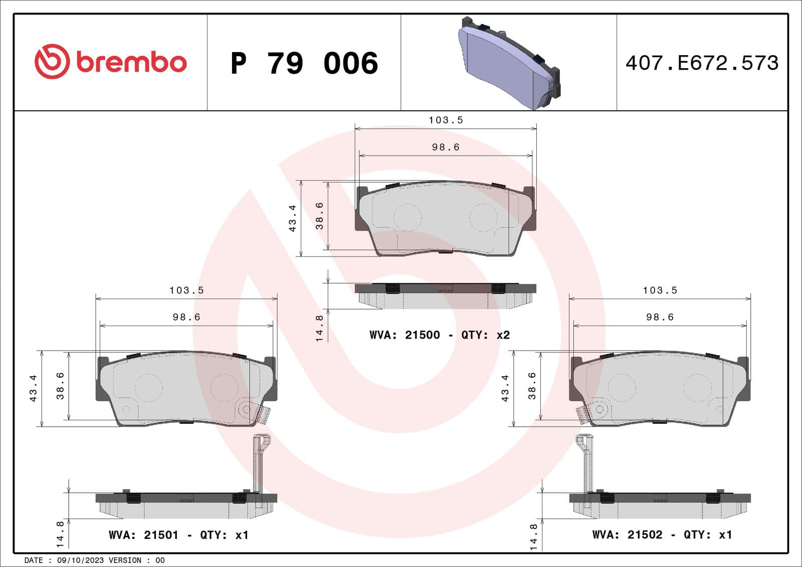 set placute frana,frana disc BREMBO PRIME LINE P 79 006