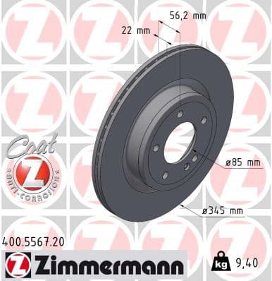 Disc frana ZIMMERMANN COAT Z 400.5567.20