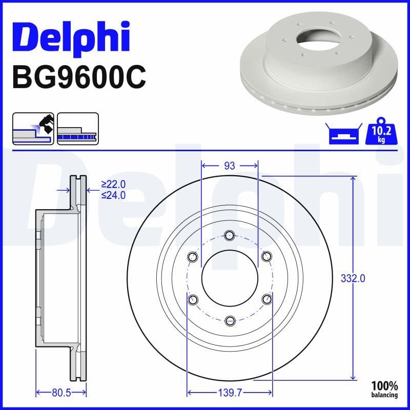 Disc frana DELPHI BG9600C