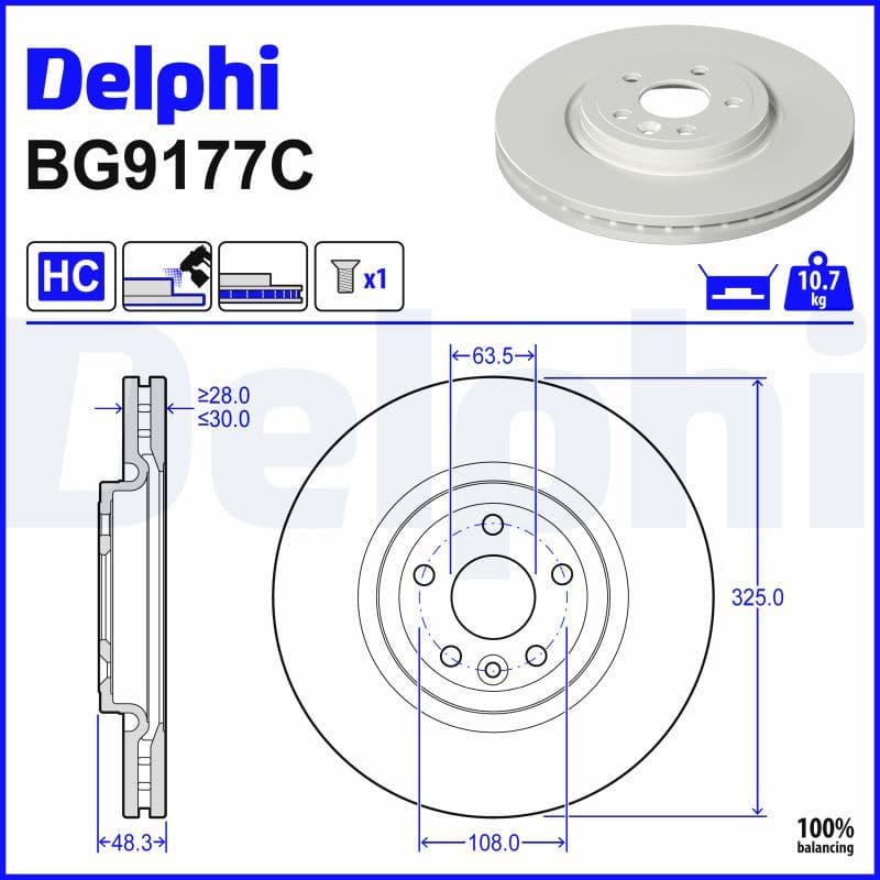 Disc frana DELPHI BG9177C