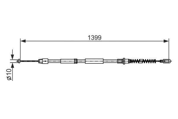 Cablu, frana de parcare BOSCH 1 987 482 539