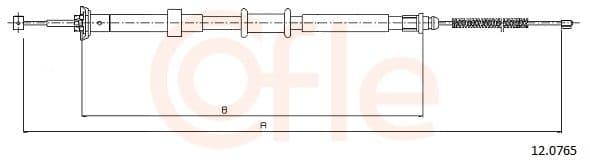 Cablu, frana de parcare COFLE 12.0765